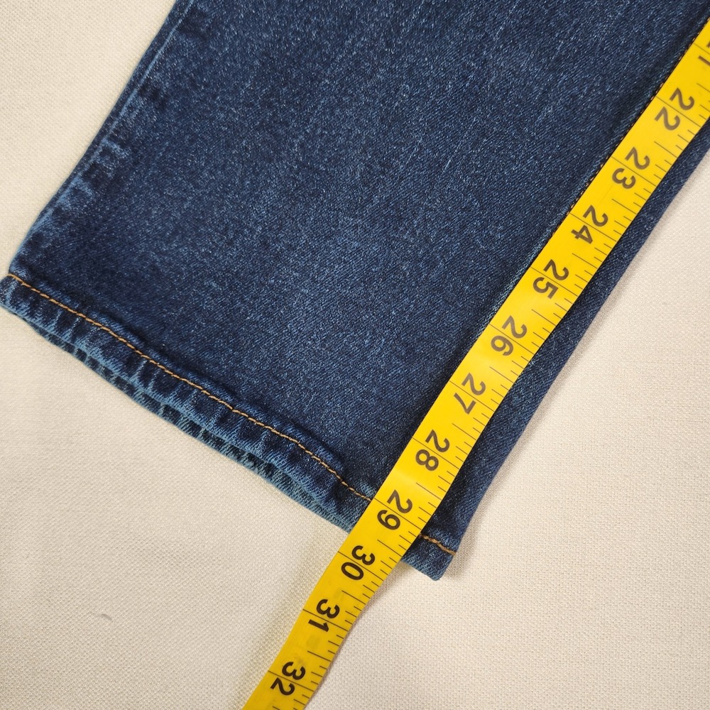 Levis 505 Regular Fit Straight Leg Jeans Mens 36x30 Dark Wash (fit 36W 29.5L) - Picture 8 of 14